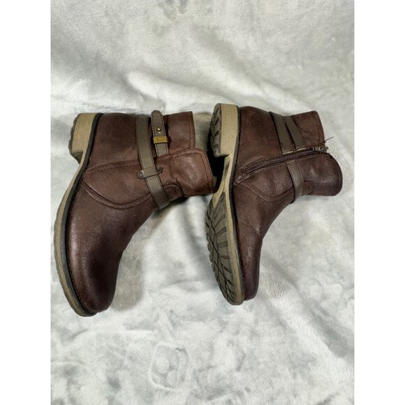 BareTrap womesn shoes 7M brown saint ankle boots with heel - Picture 3 of 16